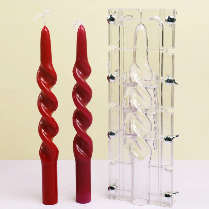 Candle Making Kit - Bükülmüş Şerit Sütun Akrilik Mum Kalıp