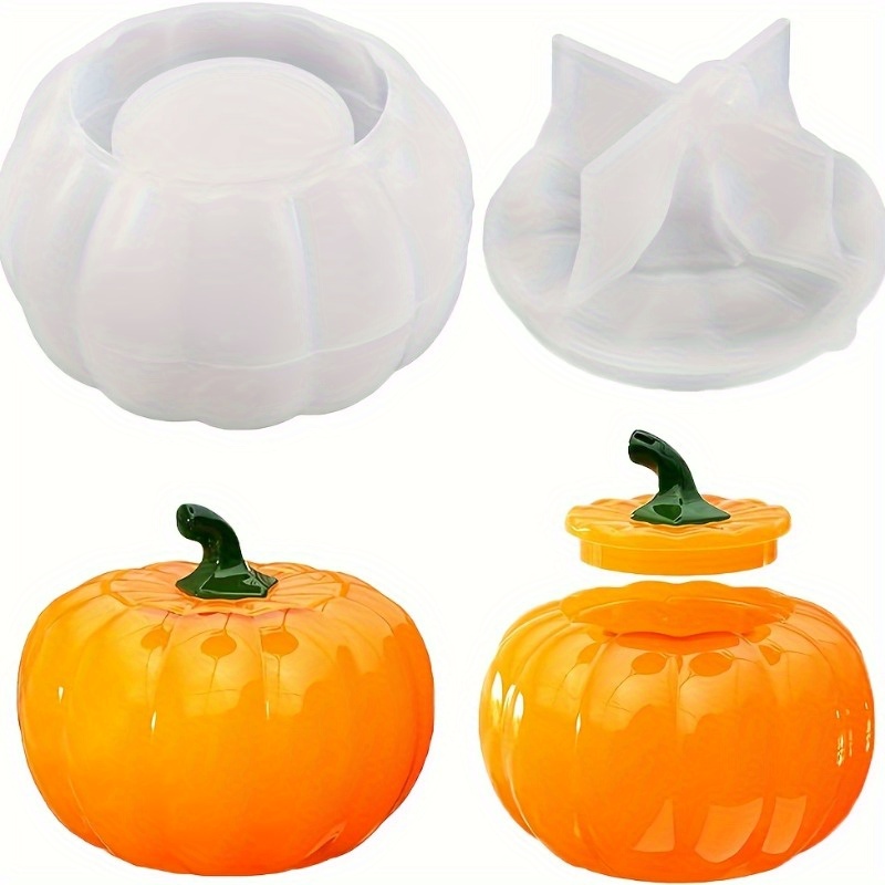 Candle Containers - 2 adet Kabak Kavanoz Silikon Kalıplar