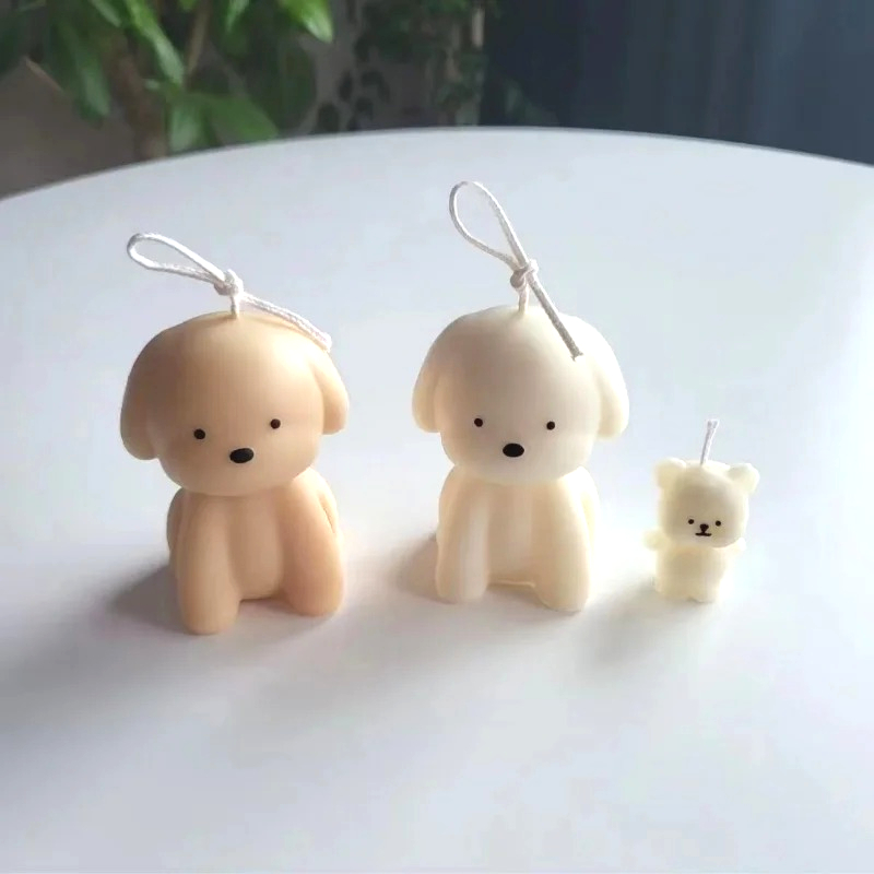 Candle Making Kit - 3D Köpek Kokulu Mum Silikon Kalıp