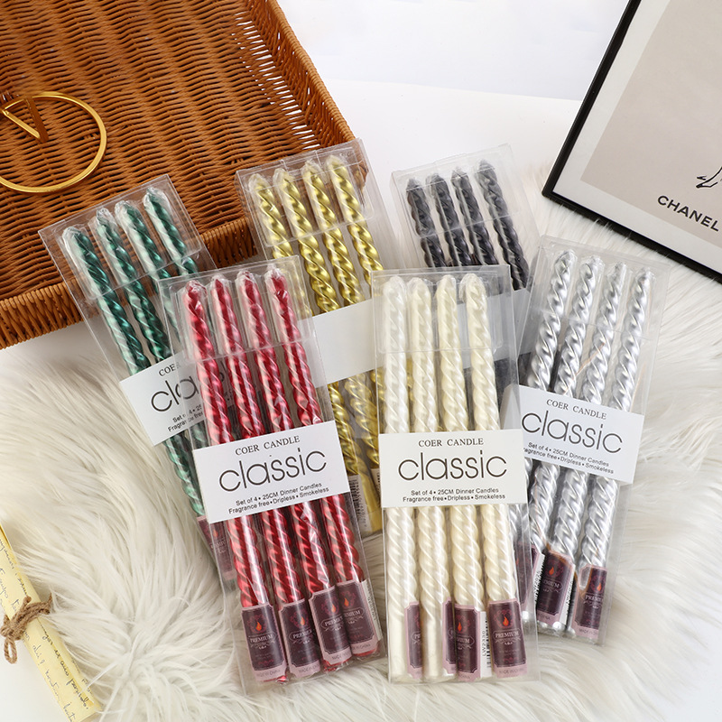 4 adet Avrupa tarzı Uzun saplı - Silk Candle incelemesi ve fiyatı